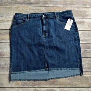 Melrose and Market Denim Uneven Hem Skirt 16W